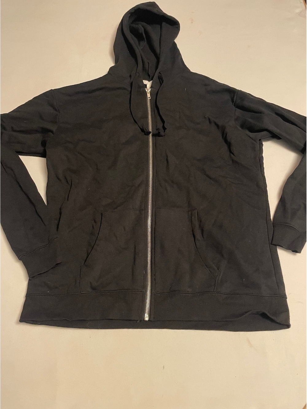 Full Tilt Black Zip-Up Hoodie Sweatshirt Size S